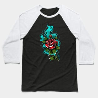 oldschool roses with modern coloring style Baseball T-Shirt